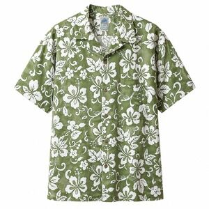 Vtg OCEAN CURRENT Hawaiian Aloha S/S Button-Up Shirt Sz L Tropical Beach Summer